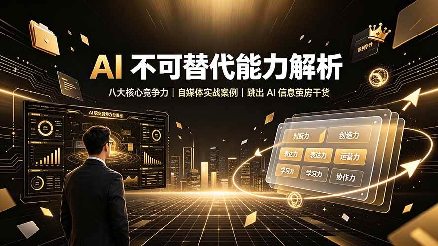 (7.15)付费文章：AI 不可替代能力解析▸八大核心竞争力｜自媒体实战案例｜跳出 AI 信息茧房干货