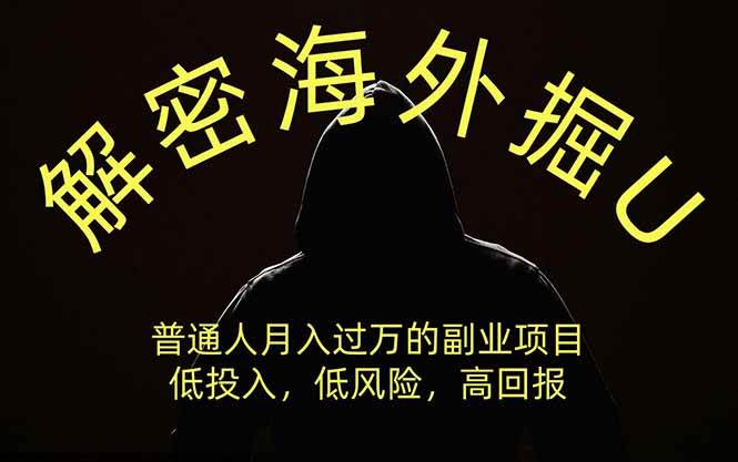 (8.13)解密海外掘U，普通人月入过万的副业项目，低投入、低风险高回报，没有之一